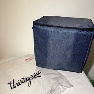 Thirty-One Denim Blue Thermal Tote Bag. New. Perfect for summer